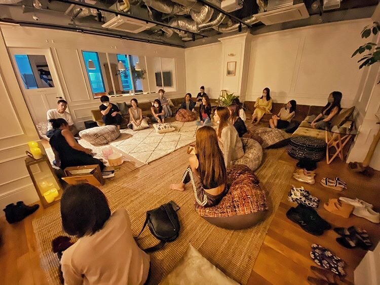 sound bath session at EPW